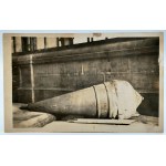 Collection of 4 cards with photographs of bombs - unexploded bombs- World War I -1916 [feldpost].