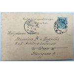 Pocztówka - Szlachcic z karabelą - ręcznie kolorowana - Stempel Lwów 1901 rok