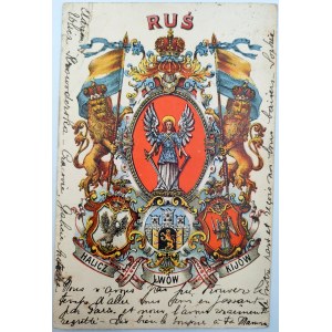 Vlastenecká pohľadnica - RUS - Halič Ľvov Kyjev - Kajetan Saryusz Wolski -1907