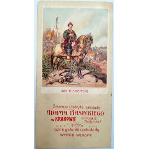 Reklamná pohľadnica - Čokoládovňa Adama Piaseckého v Krakove