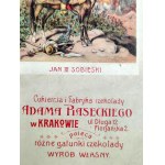 Reklamní pohlednice - Čokoládovna Adama Piaseckého v Krakově