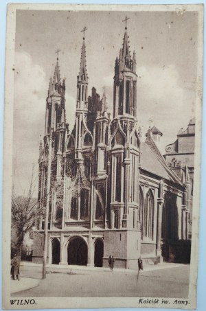 Pocztówka - Wilno Kościół Św. Anny - 1939 rok