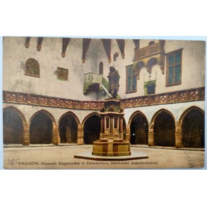 Postcard - Kraków. Statue of Copernicus in the courtyard of the Jagiellonian Library