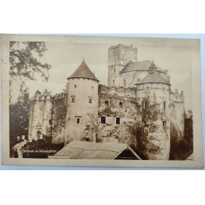 Pohľadnica - Hrad Nidzica - adresa Kasárne Cieszyn