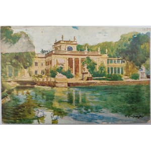 Pohľadnica - Varšava - Palác Lazienki - 1923