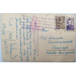Postkarte - Weichsel - Schutzraum unterhalb von Barania Góra - Briefmarke Wir fordern ein Verbot von Atomwaffen....