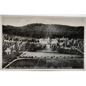 Pohlednice - Kamienna Góra - Sanatorium - Letecká fotografie