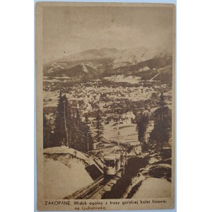Pohľadnica - Zakopané. Celkový pohľad z trasy lanovky na Gubałowku