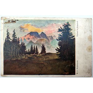 Postcard - Tatra Mountains Giewont - Morning in the Carpathians
