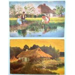 Postcard - Polish landscape - Polish countryside - 1920s [ 6 cards].