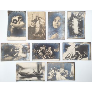 Postcard - Collection of 9 cards - 1930s