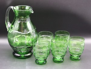 Glass Drink Set, Hortensia Ironworks, 1970s'
