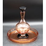 Glass Carafe with Tray Hortensia Ironworks 1936r.