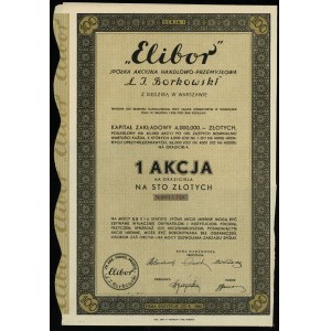 Polsko, 1 akcie za 100 zlotých, 1934, Varšava