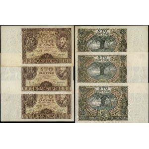 Poland, set: 3 x 100 zloty, 9.11.1934