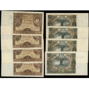 Polska, zestaw: 4 x 100 złotych, 9.11.1934