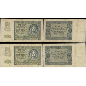 Polska, zestaw: 2 x 5 złotych, 1.03.1940