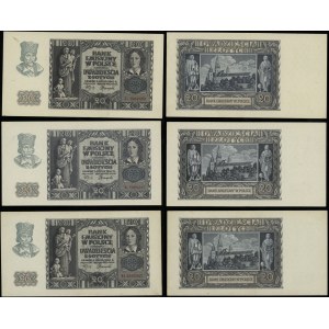 Poland, set: 3 x 20 gold, 1.03.1940