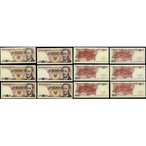 Polska, zestaw: 6 x 100 złotych, 3 x 17.05.1976 i 3 x 1.06.1979