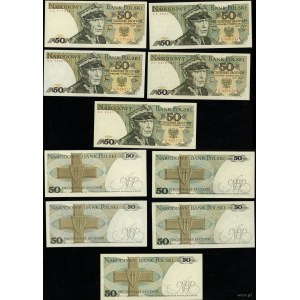 Polska, zestaw: 5 x 50 złotych, 1.06.1982