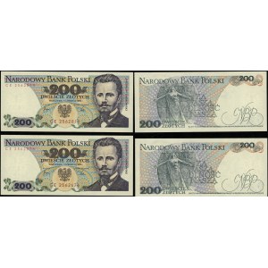 Polsko, sada: 2 x 200 zlotých, 1.06.1982