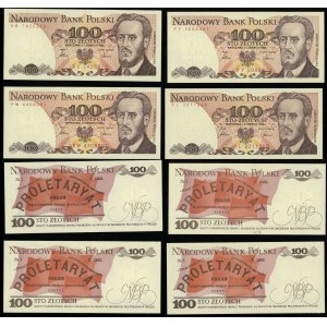 Polska, zestaw: 4 x 100 złotych, 1.06.1986
