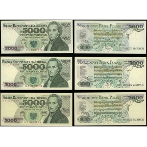 Poland, set: 3 x 5,000 zloty, 1.12.1988