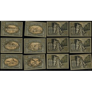 Silesia, set: 6 x 50 fenigs (set), 1.06.1921