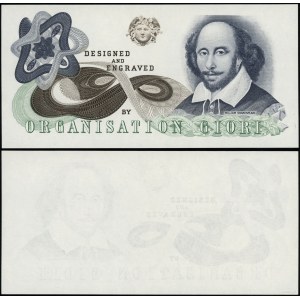 Spojené kráľovstvo, skúšobná bankovka bez nominálnej hodnoty William Shakespeare