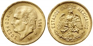 Meksyk, 5 peso, 1955, Mexico City