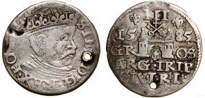 Polska, trojak, 1585, Ryga