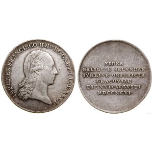 Polen, Münze, geprägt anlässlich der Huldigung von Galizien an Franz II. in Krakau, 1796