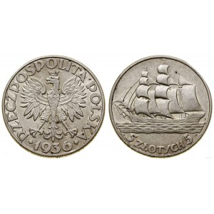 Poľsko, 5 zlotých, 1936, Varšava