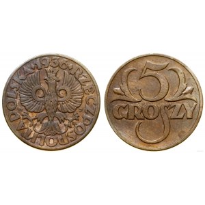 Poľsko, 5 groszy, 1936, Varšava