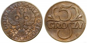 Polska, 5 groszy, 1936, Warszawa