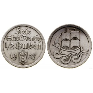 Polska, 1/2 guldena, 1927, Berlin