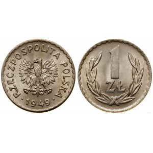 Polska, 1 złoty, 1949, Kremnica