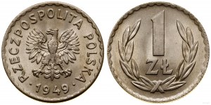 Polska, 1 złoty, 1949, Kremnica