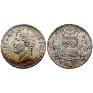 Francie, 5 franků, 1828 W, Lille