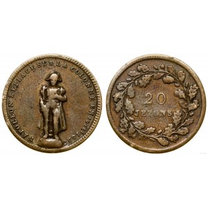 Francja, żeton o nominale 20, 1833