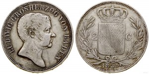 Niemcy, 2 guldeny (Doppelgulden), 1825, Mannheim