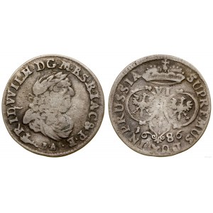 Germany, sixpence, 1686 BA, Königsberg