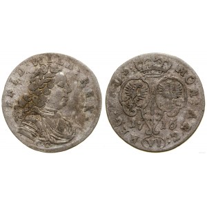 Německo, šestipence, 1716 CG, Königsberg