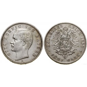 Niemcy, 5 marek, 1888 D, Monachium