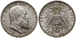 Niemcy, 3 marki, 1914 F, Stuttgart
