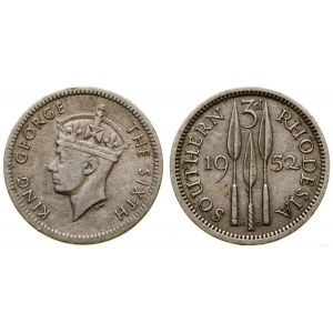 Južná Rodézia, 3 pence, 1952, Londýn