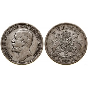 Sweden, 2 crowns, 1898, Stockholm