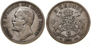 Szwecja, 2 korony, 1898, Sztokholm