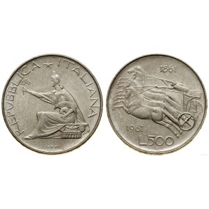 Itálie, 500 lir, 1961, Řím