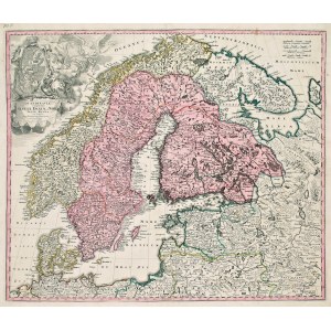 Johann Baptist Homann, Scandinavia complectens Sueciae, Daniae &amp; Norvegiae Regna....
